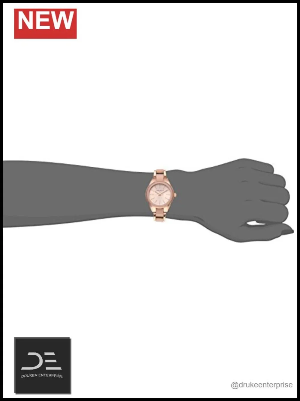 Resin Bracelet Watch with Coin Edge Bezel